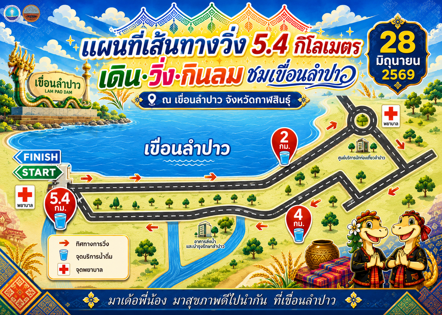 ภาพกิจกรรม วิ่งกินลมชมเขื่อนลำปาว2026